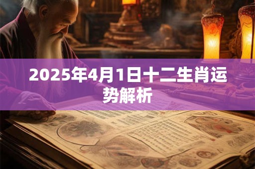 2025年4月1日十二生肖运势解析