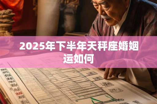 2025年下半年天秤座婚姻运如何