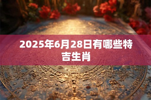 2025年6月28日有哪些特吉生肖