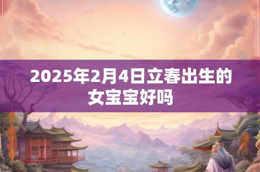 2025年2月4日立春出生的女宝宝好吗 2025年2月4日立春出生的女宝宝好吗