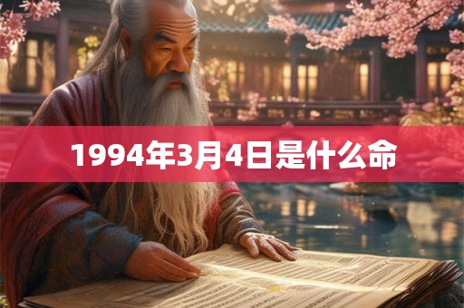 1994年3月4日是什么命 1994年3月4日是什么命