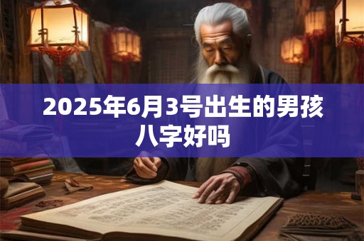 2025年6月3号出生的男孩八字好吗