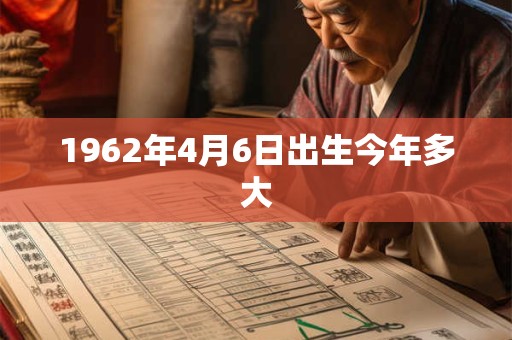 1962年4月6日出生今年多大