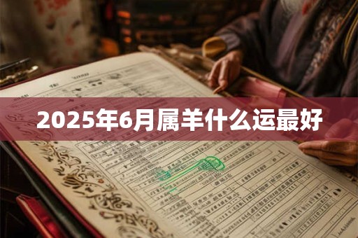 2025年6月属羊什么运最好