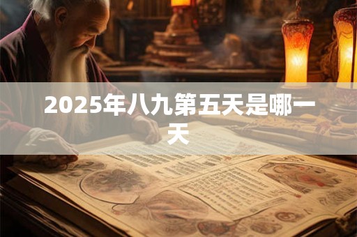 2025年八九第五天是哪一天