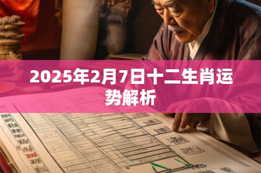 2025年2月7日十二生肖运势解析