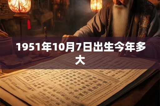 1951年10月7日出生今年多大
