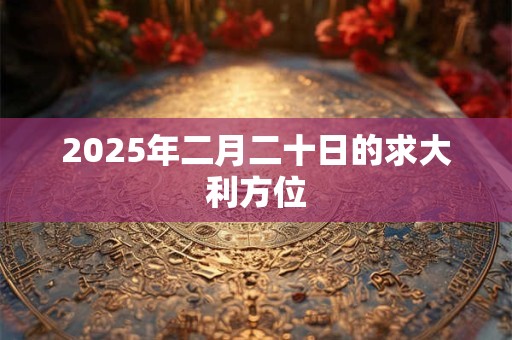 2025年二月二十日的求大利方位