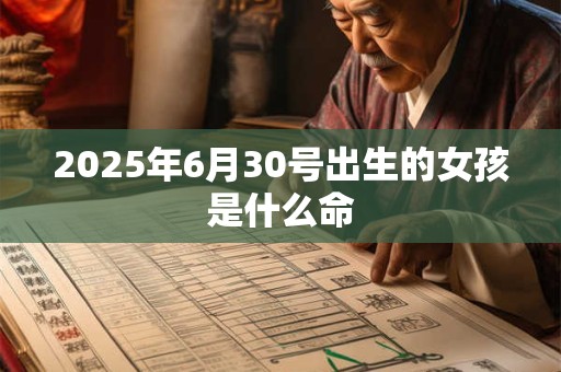 2025年6月30号出生的女孩是什么命