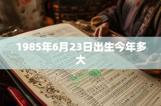 1985年6月23日出生今年多大