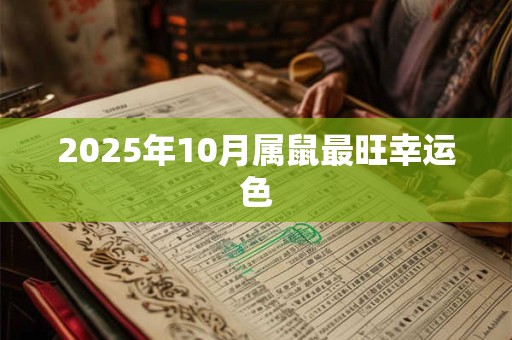 2025年10月属鼠最旺幸运色