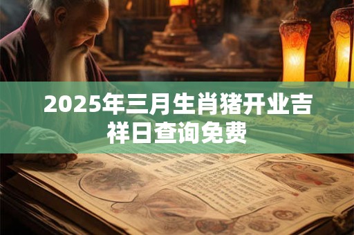 2025年三月生肖猪开业吉祥日查询免费