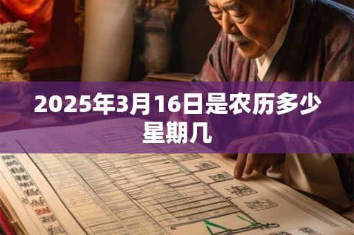 2025年3月16日是农历多少星期几