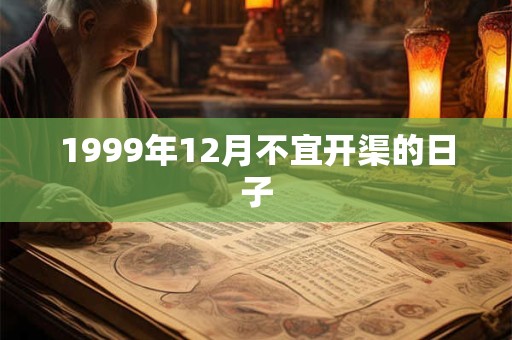 1999年12月不宜开渠的日子