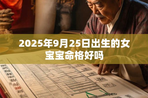 2025年9月25日出生的女宝宝命格好吗