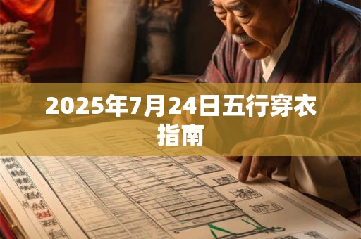 2025年7月24日五行穿衣指南
