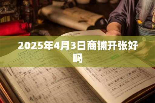 2025年4月3日商铺开张好吗