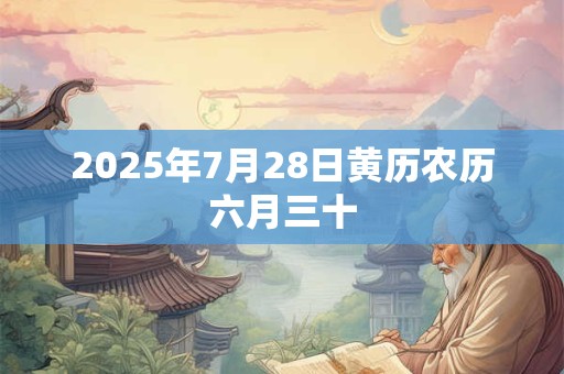 2025年7月28日黄历农历六月三十