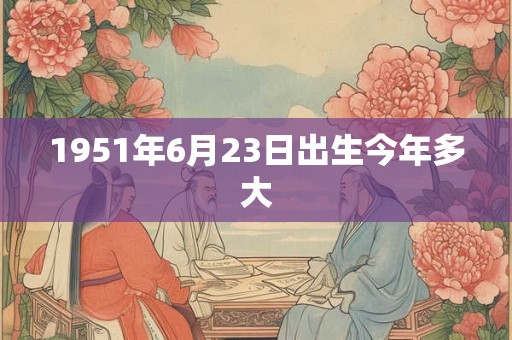 1951年6月23日出生今年多大
