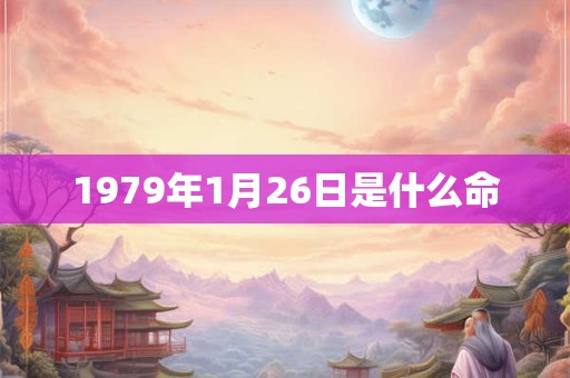1979年1月26日是什么命