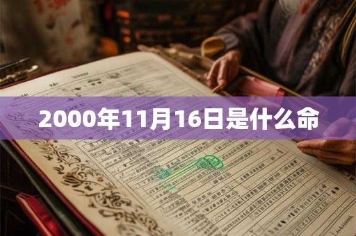 2000年11月16日是什么命
