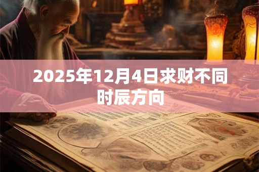 2025年12月4日求财不同时辰方向