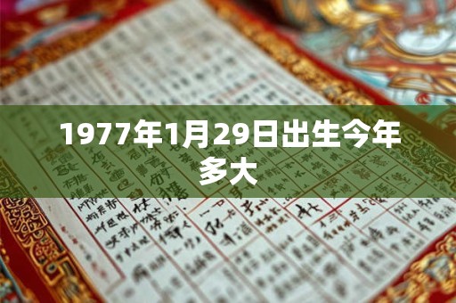 1977年1月29日出生今年多大