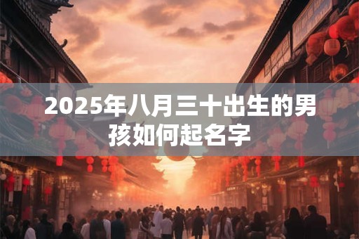 2025年八月三十出生的男孩如何起名字