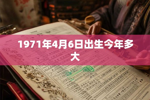 1971年4月6日出生今年多大