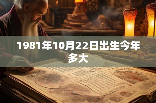1981年10月22日出生今年多大