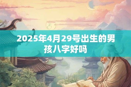 2025年4月29号出生的男孩八字好吗