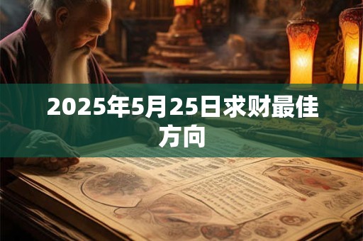 2025年5月25日求财最佳方向