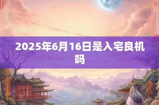 2025年6月16日是入宅良机吗