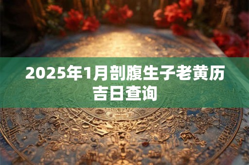2025年1月剖腹生子老黄历吉日查询