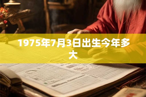 1975年7月3日出生今年多大