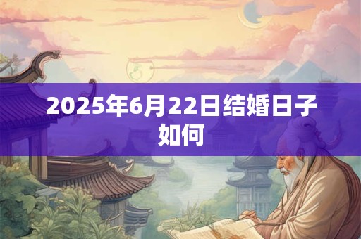 2025年6月22日结婚日子如何