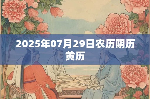 2025年07月29日农历阴历黄历