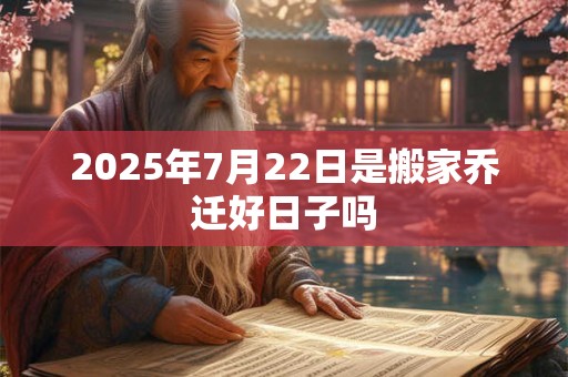 2025年7月22日是搬家乔迁好日子吗