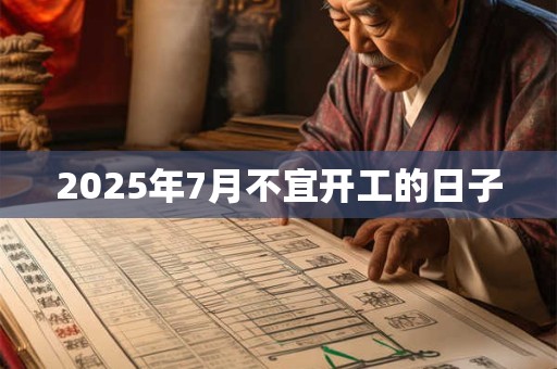 2025年7月不宜开工的日子