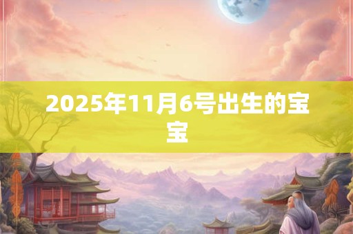 2025年11月6号出生的宝宝
