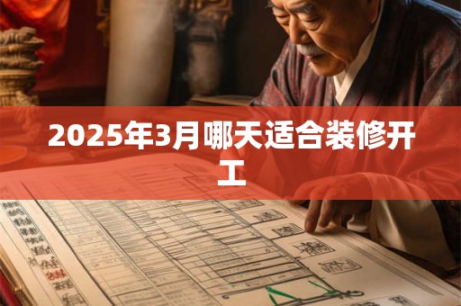 2025年3月哪天适合装修开工