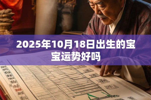 2025年10月18日出生的宝宝运势好吗