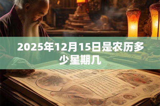 2025年12月15日是农历多少星期几