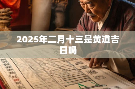 2025年二月十三是黄道吉日吗