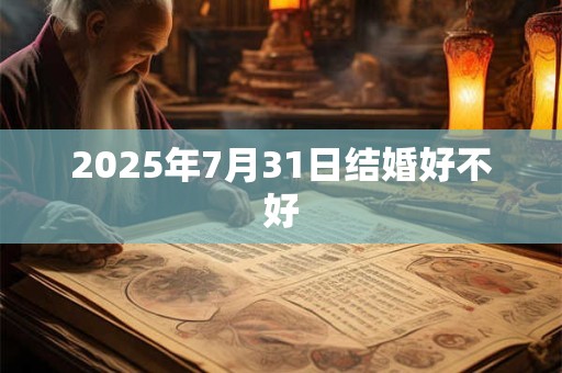2025年7月31日结婚好不好