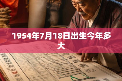 1954年7月18日出生今年多大