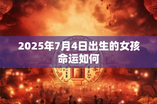 2026年7月4日出生的女孩命运如何