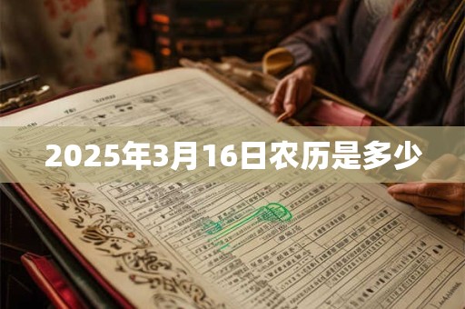 2025年3月16日农历是多少