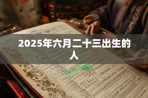 2025年六月二十三出生的人