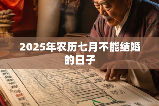 2025年农历七月不能结婚的日子